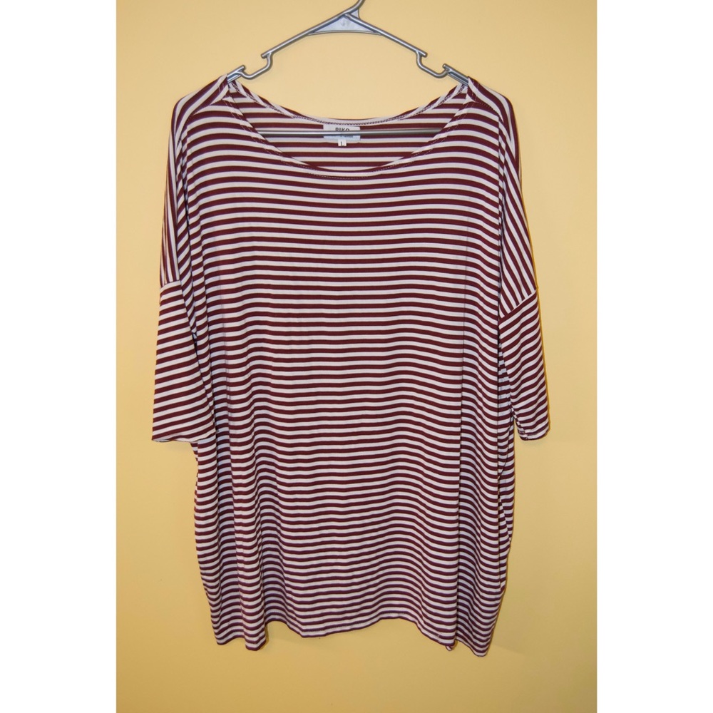 Maroon and Cream 3/4 Sleeve PIKO